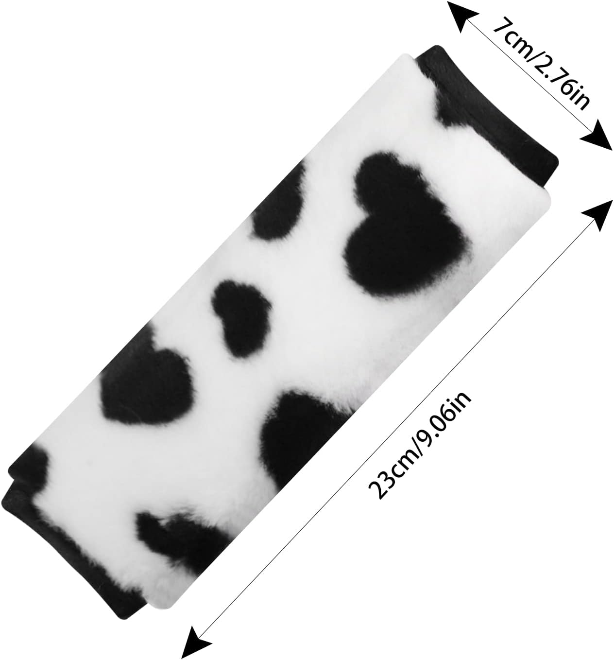 2 Pack Seat Belt Cover Pad Soft Plush Car Seat Belt Pads Faux Sheepskin Love Covers Comfort Driving Cushion Strap Helps Protect Your Neck and Shoulders for Women Black - Image 5