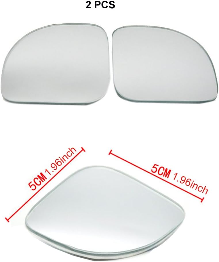 2pcs Car Framless Blind Spot Mirror 360 Degree Wide Angle Convex Mirror Fan Shape Blindspot Rearview Parking Mirror - Image 5
