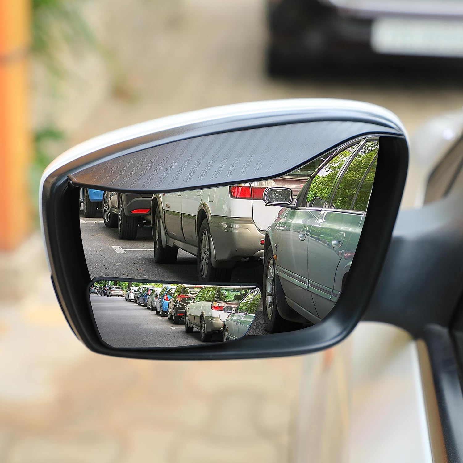 EcoNour Blind Spot Car Mirror (2 Pack) | Wide Angle Mirror for 3x Larger View | Universal Car Rear View Mirror with Rain Guard | Side Mirror Blind Spot with Adjustable Stick for Cars, SUVs, and Trucks - Image 7