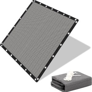EMERIT 90% Shade Cloth Sun Shade Fabric for Patio Garden Pergola Shade Cover Canopy with Gromments (Grey, 10X14 FT)