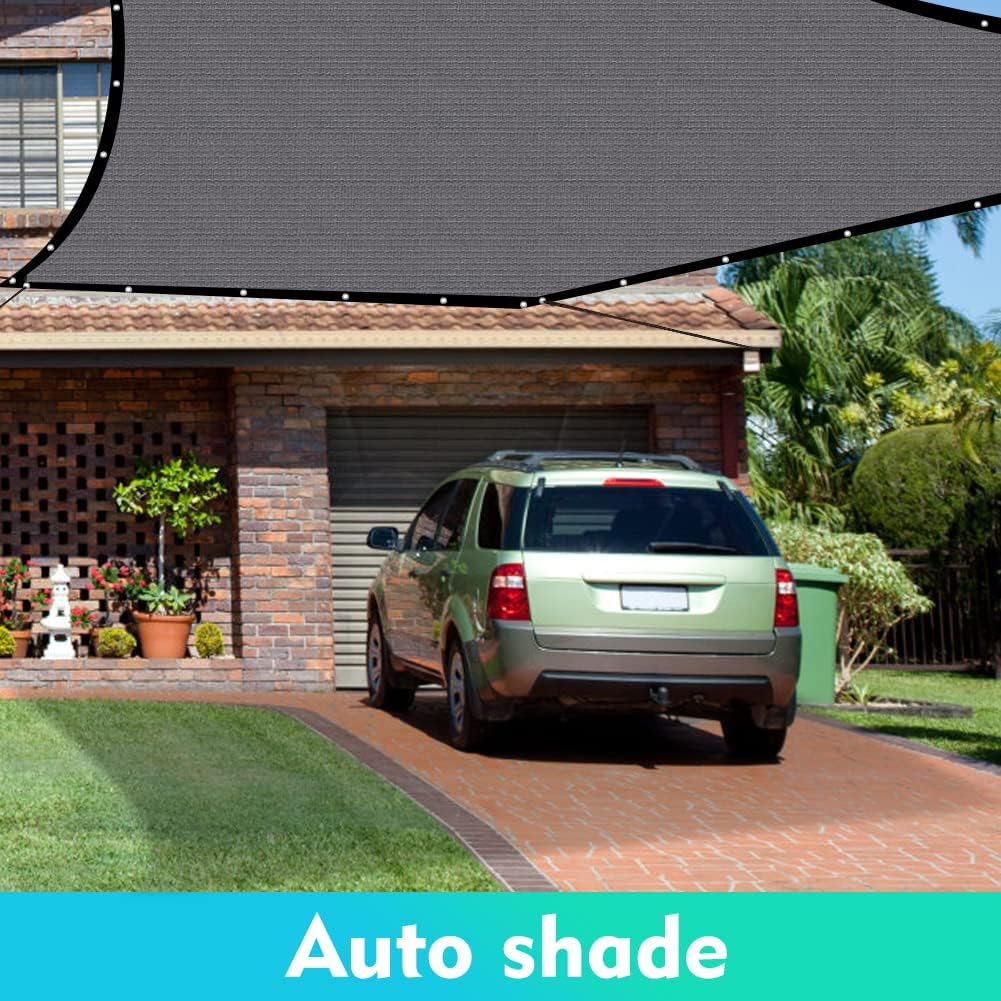 EMERIT 90% Shade Cloth Sun Shade Fabric for Patio Garden Pergola Shade Cover Canopy with Gromments (Grey, 10X14 FT) - Image 7