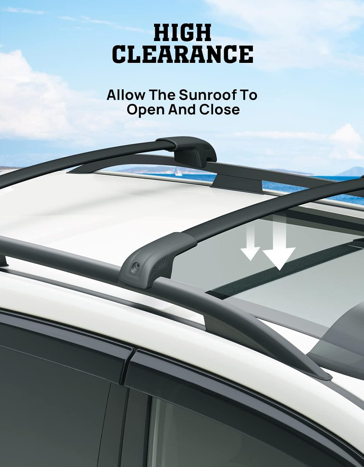 Lockable Car Roof Rack Cross Bars Compatible with Subaru Forester 2014-2025, Aluminum Cross Bar for Rooftop Cargo Carrier Luggage Kayak Canoe Bike Snowboard - Image 4