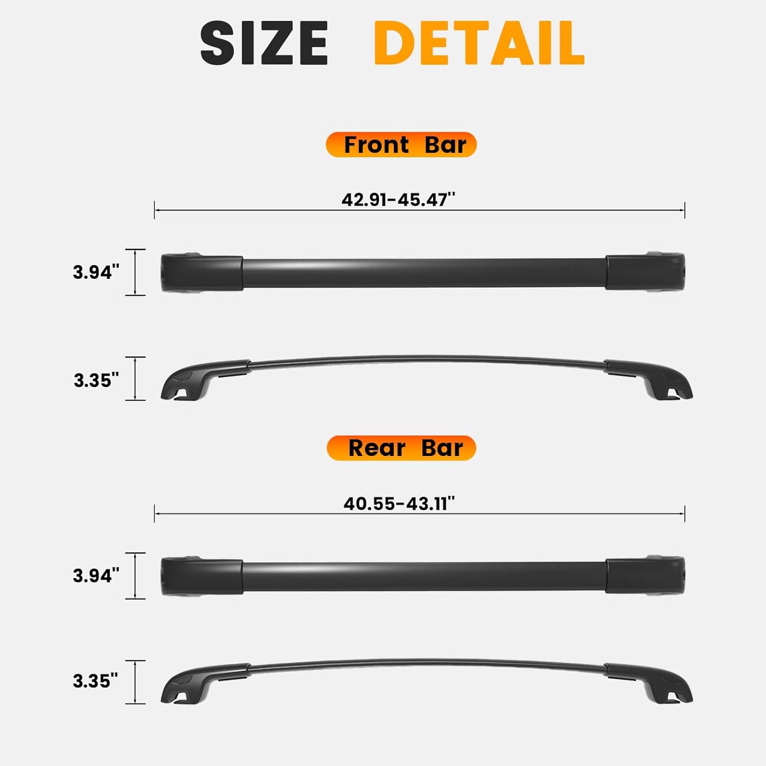 Lockable Car Roof Rack Cross Bars Compatible with Subaru Forester 2014-2025, Aluminum Cross Bar for Rooftop Cargo Carrier Luggage Kayak Canoe Bike Snowboard - Image 7