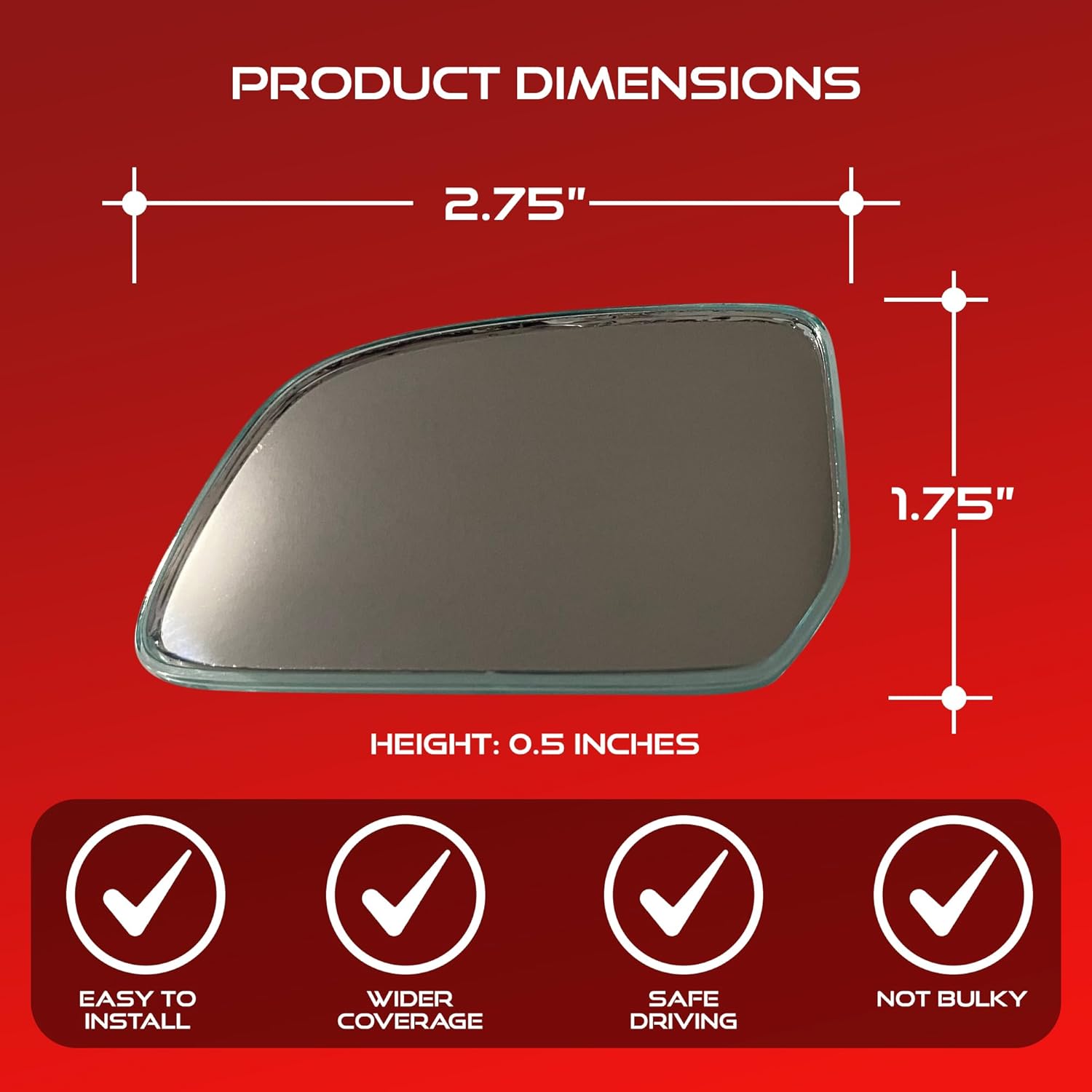 Utopicar Convex Blind Spot Mirrors 2 Pack - OEM Car Side Mirror Blindspot Eliminator Automotive Exterior Accessories - Adjustable Blind Spot Mirror - Universal Fit - Image 3